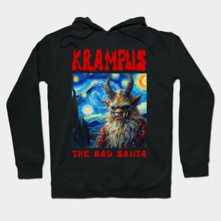 Merry Krampus in starry night Hoodie